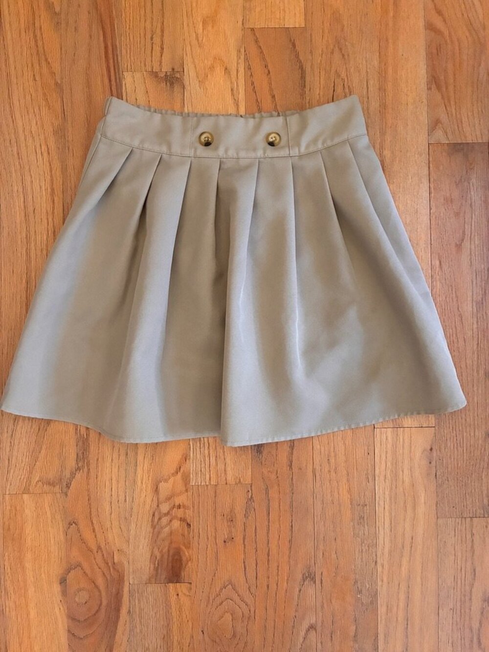 French Toast Khaki Front Pleated Uniform Skirt Girls 12